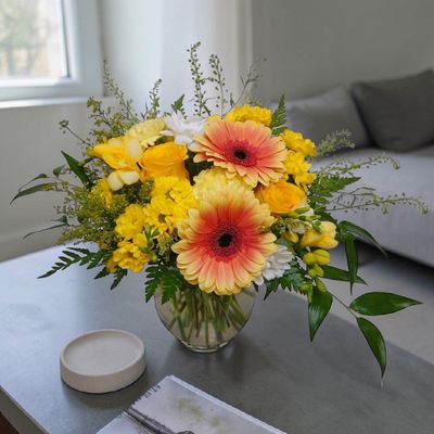 Lemon Peach Flower Design