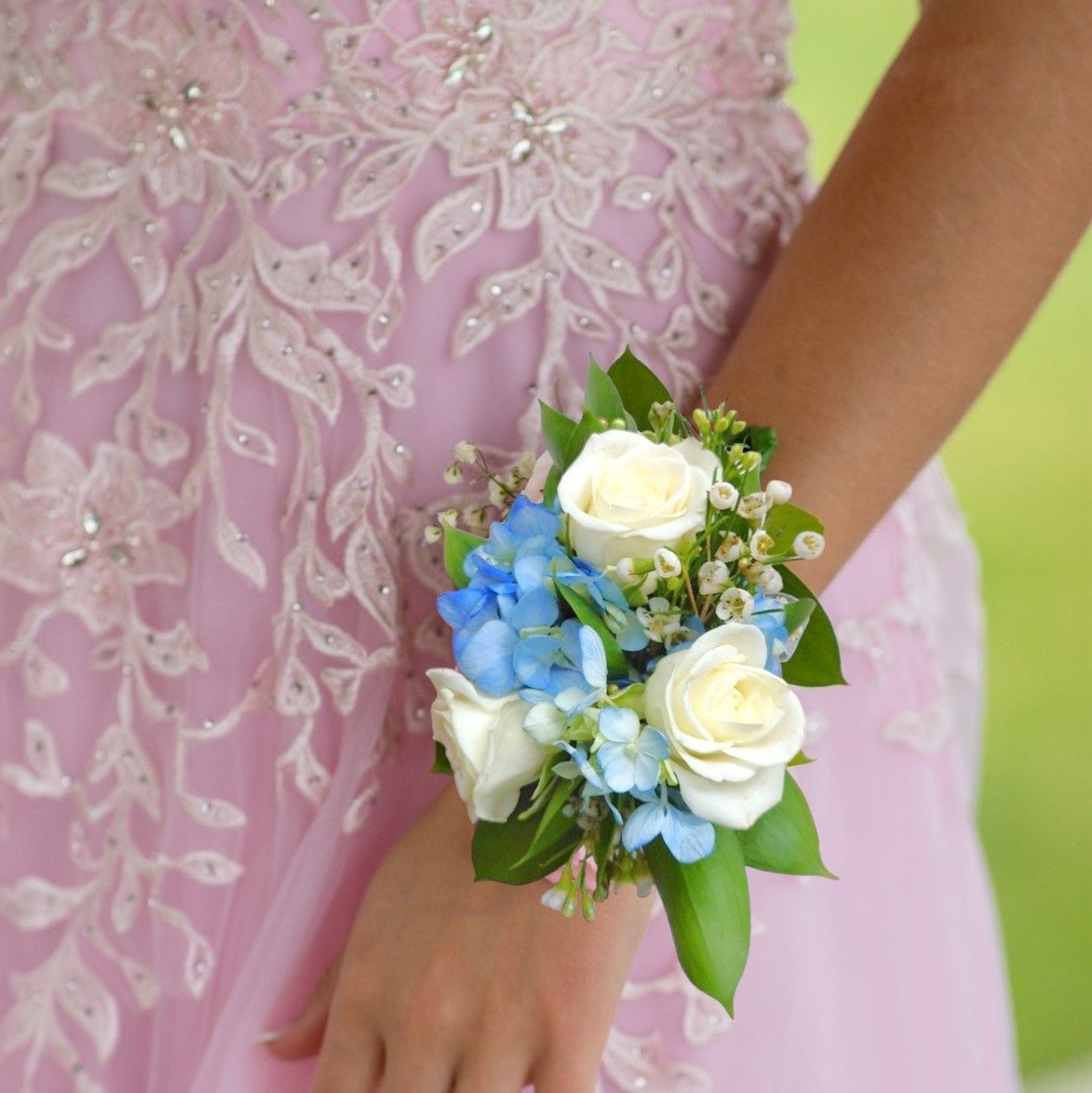 Baby Blue Corsage