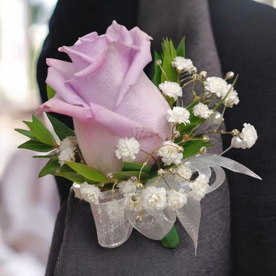 Lavender Boutonniere