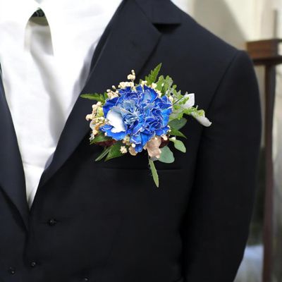 Ocean Blue Boutonniere