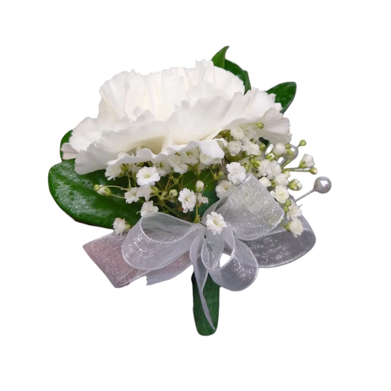 Simply White Carnation Boutonniere