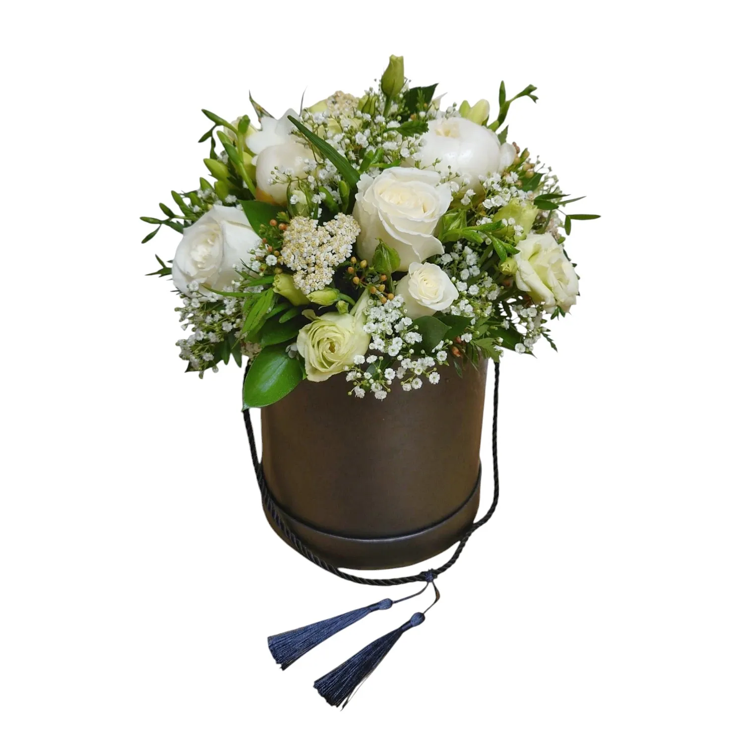 Ivory Lace Flower Hatbox