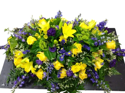 Shinning Violet Casket Spray