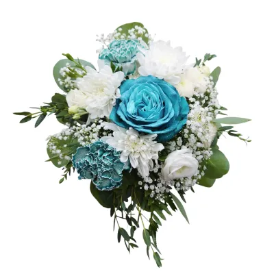 Teal Bridesmaid Bouquet