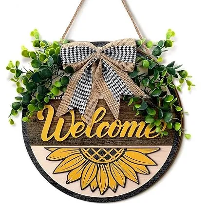 12" Welcome Sunflower