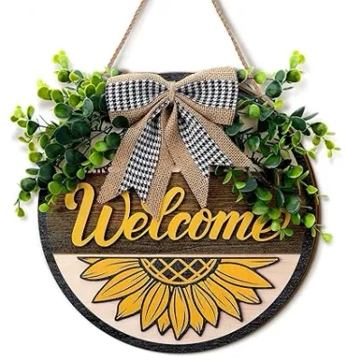 12" Welcome Sunflower