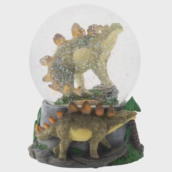 Stegosaurus Musical Snow Globe