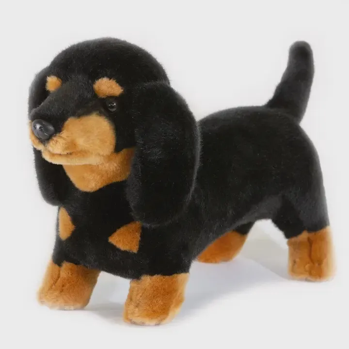 Buddy the Black and Tan Dachshund Plush