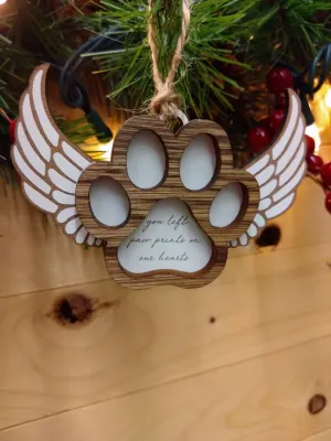 You Left Your Prints On Our Hearts Pet Ornament
