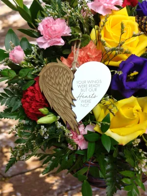 Your Wings were Ready Flower Basket