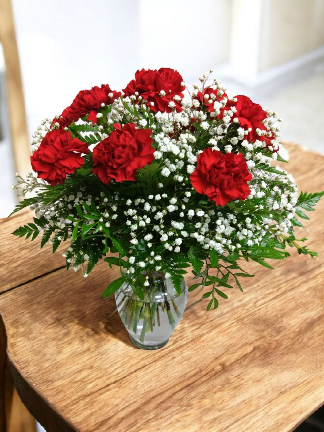 Classic Carnations In A Vase Arrangement