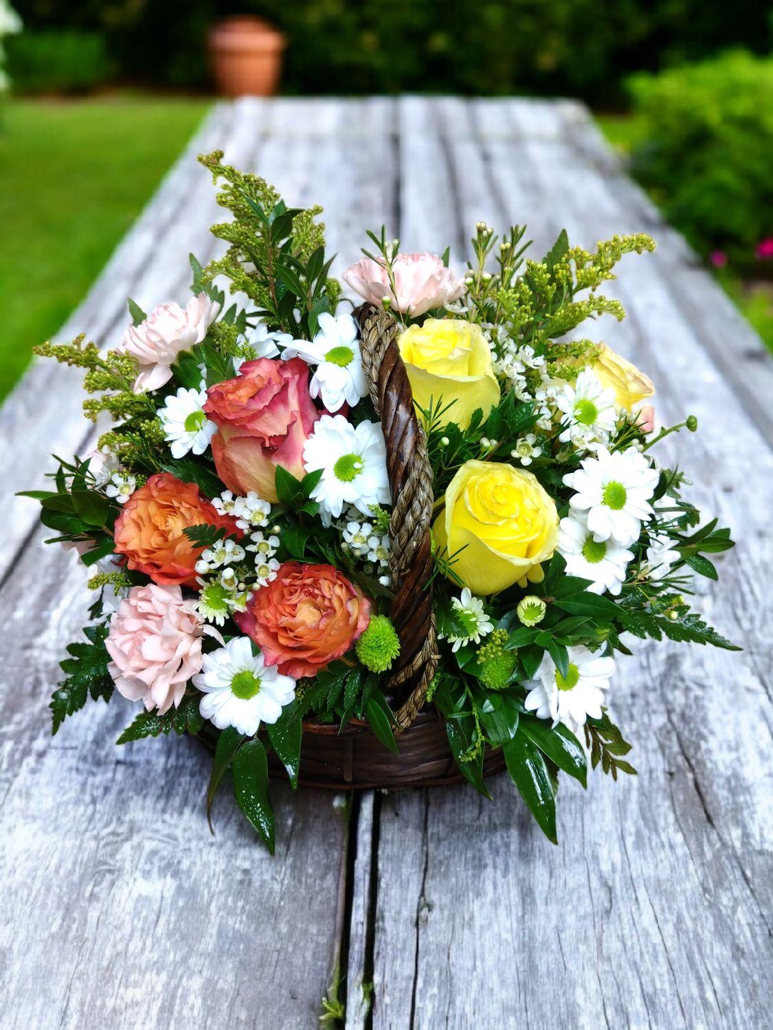 One Fine Day Flower Basket