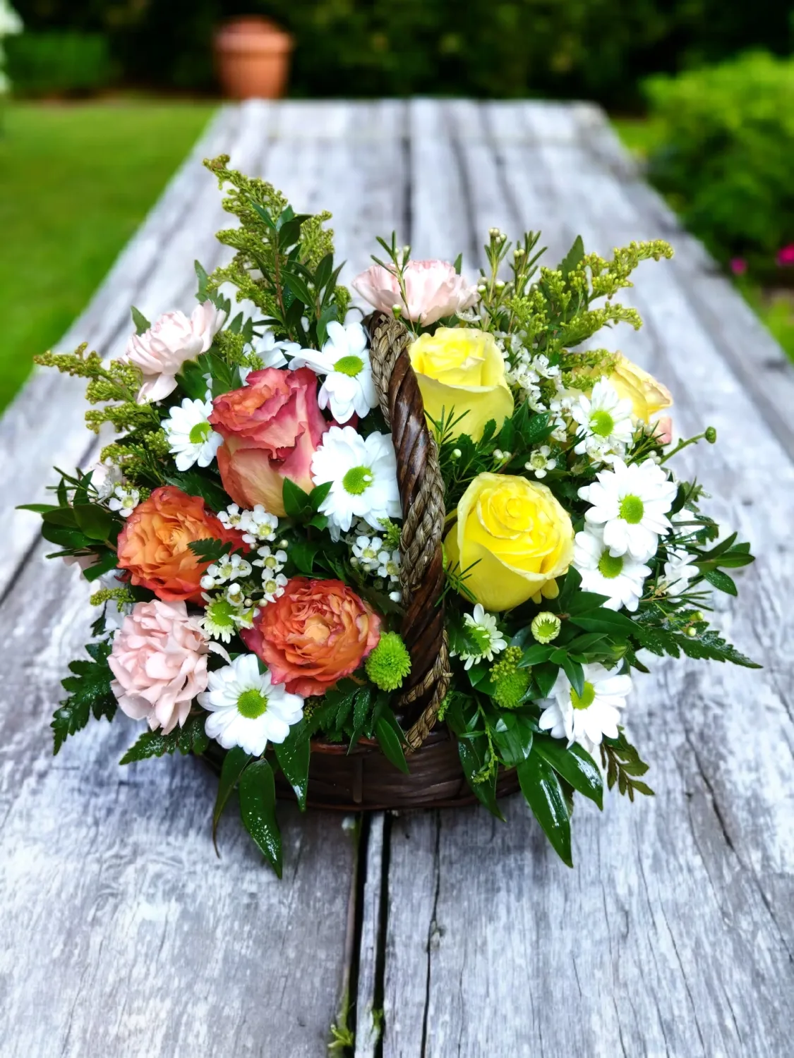 One Fine Day Flower Basket