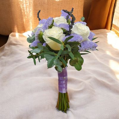 Fresh Lavender Wedding Bouquet