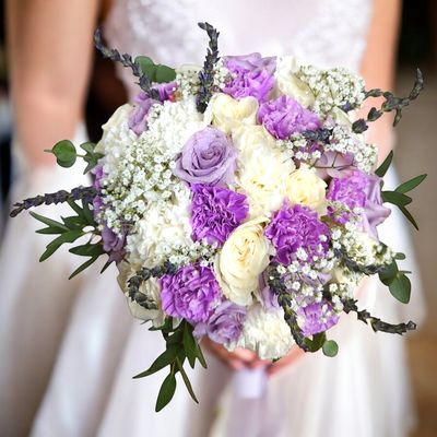 Fresh Lavender Wedding Bouquet