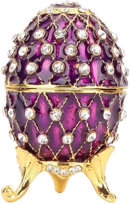 Purple Diamond Fabergé Egg Jewelry Box