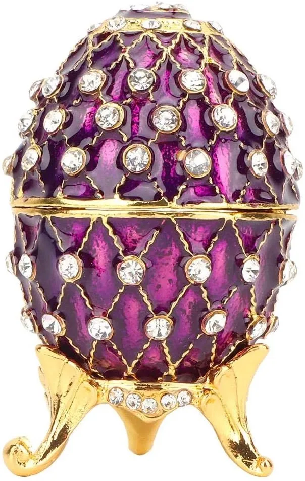 Purple Diamond Fabergé Egg Jewelry Box