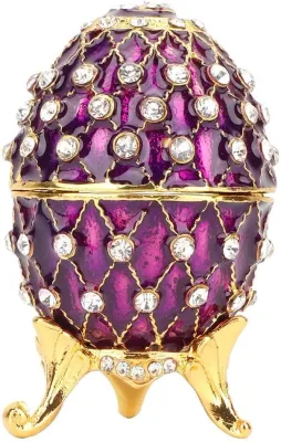 Purple Diamond Fabergé Egg Jewelry Box