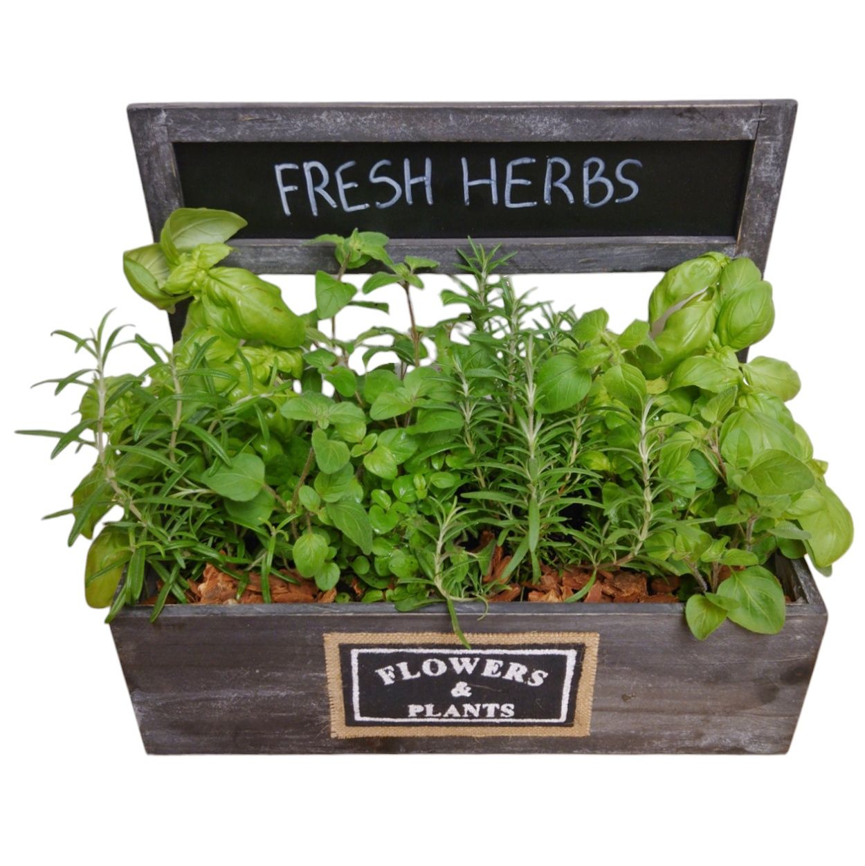 Fresh Cooking Herbs Wood box, Size: deluxe