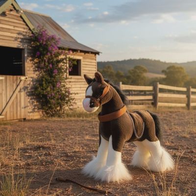 Rimsky the Clydesdale Horse Stuffed Animal