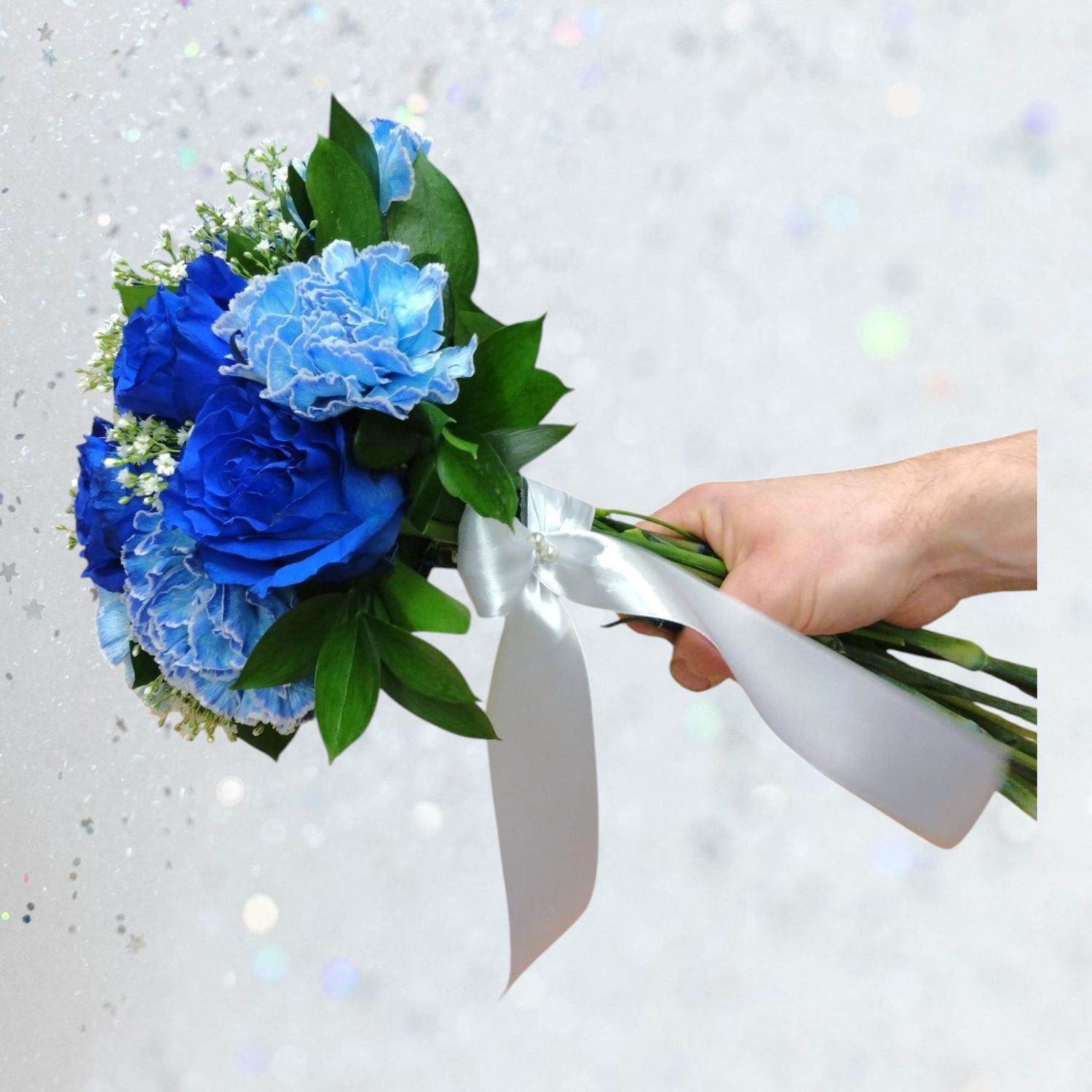 Blue Clutch Bouquet