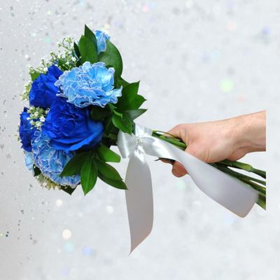 Blue Clutch Bouquet