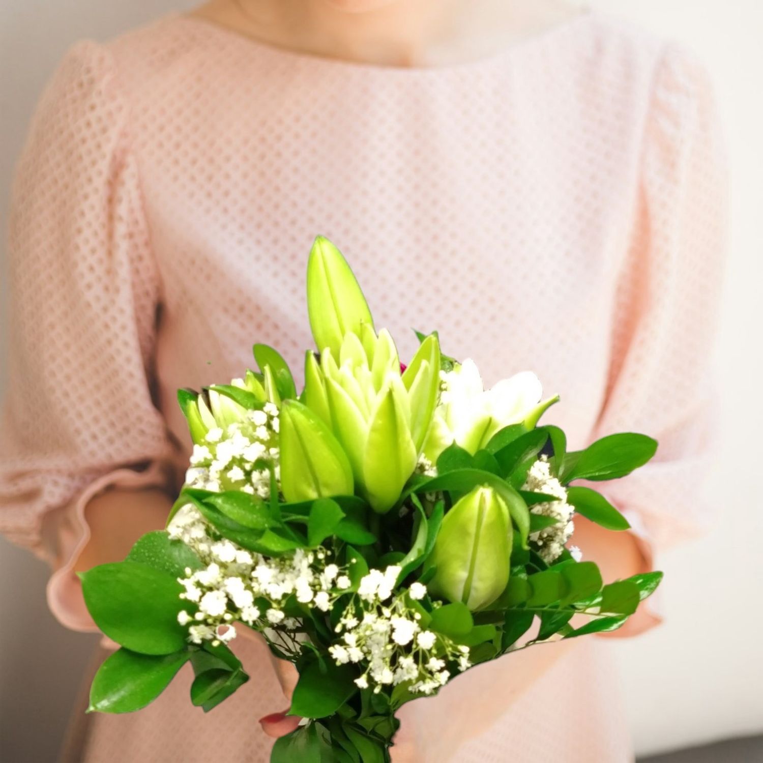 White Lilies Clutch Bouquet