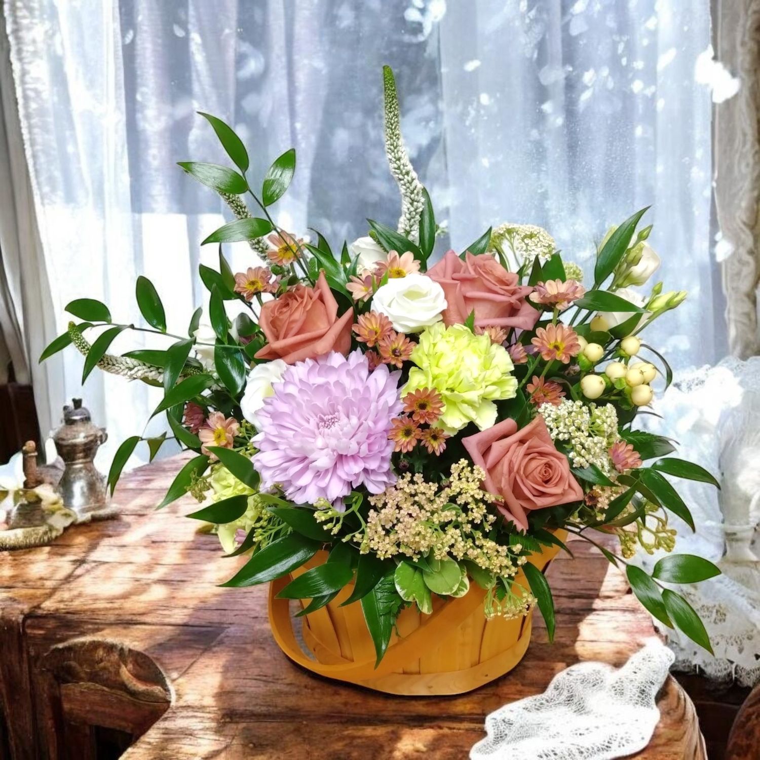 Vintage Flower Basket