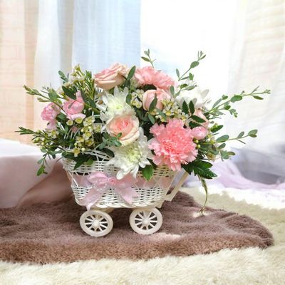 New Baby Girl Flower Carriage