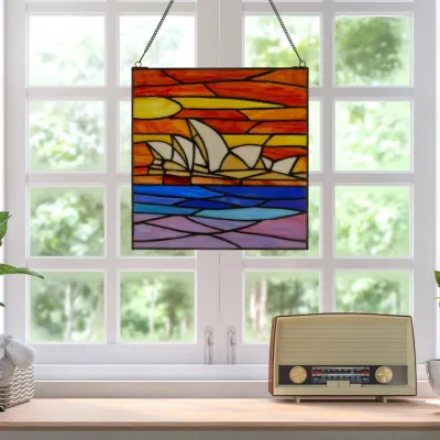 12" Sydney Opera House Stained Glass Window Panel