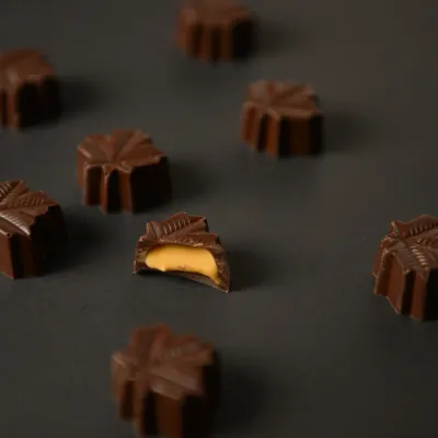 Coffee Maple Butter Stuffed Chocolates