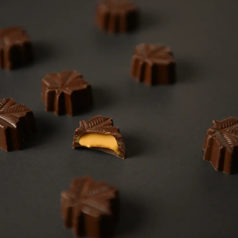 Coffee Maple Butter Stuffed Chocolates