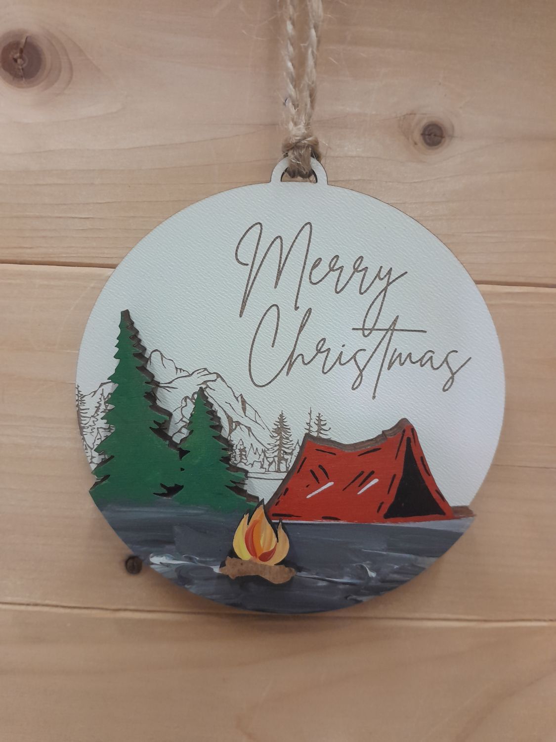 Merry Christmas Tent Ornament