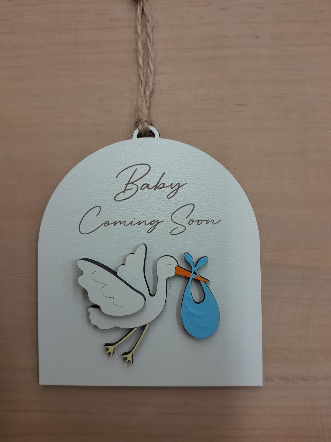 Stork Baby Coming Soon Ornament