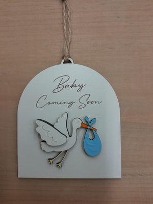 Stork Baby Coming Soon Ornament