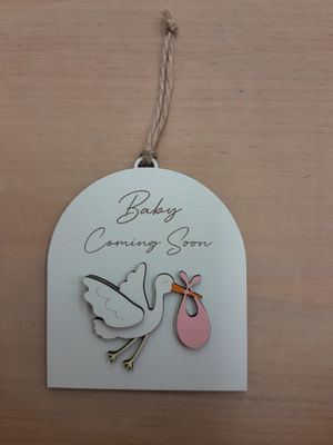 Stork Baby Coming Soon Ornament