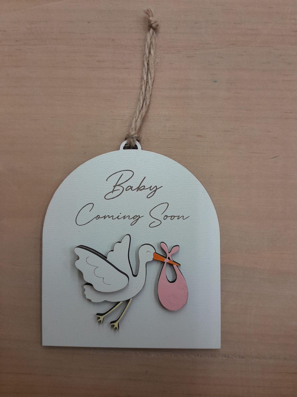 Stork Baby Coming Soon Ornament