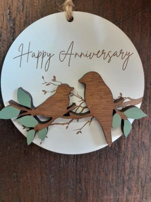 Happy Anniversary Bird Ornament