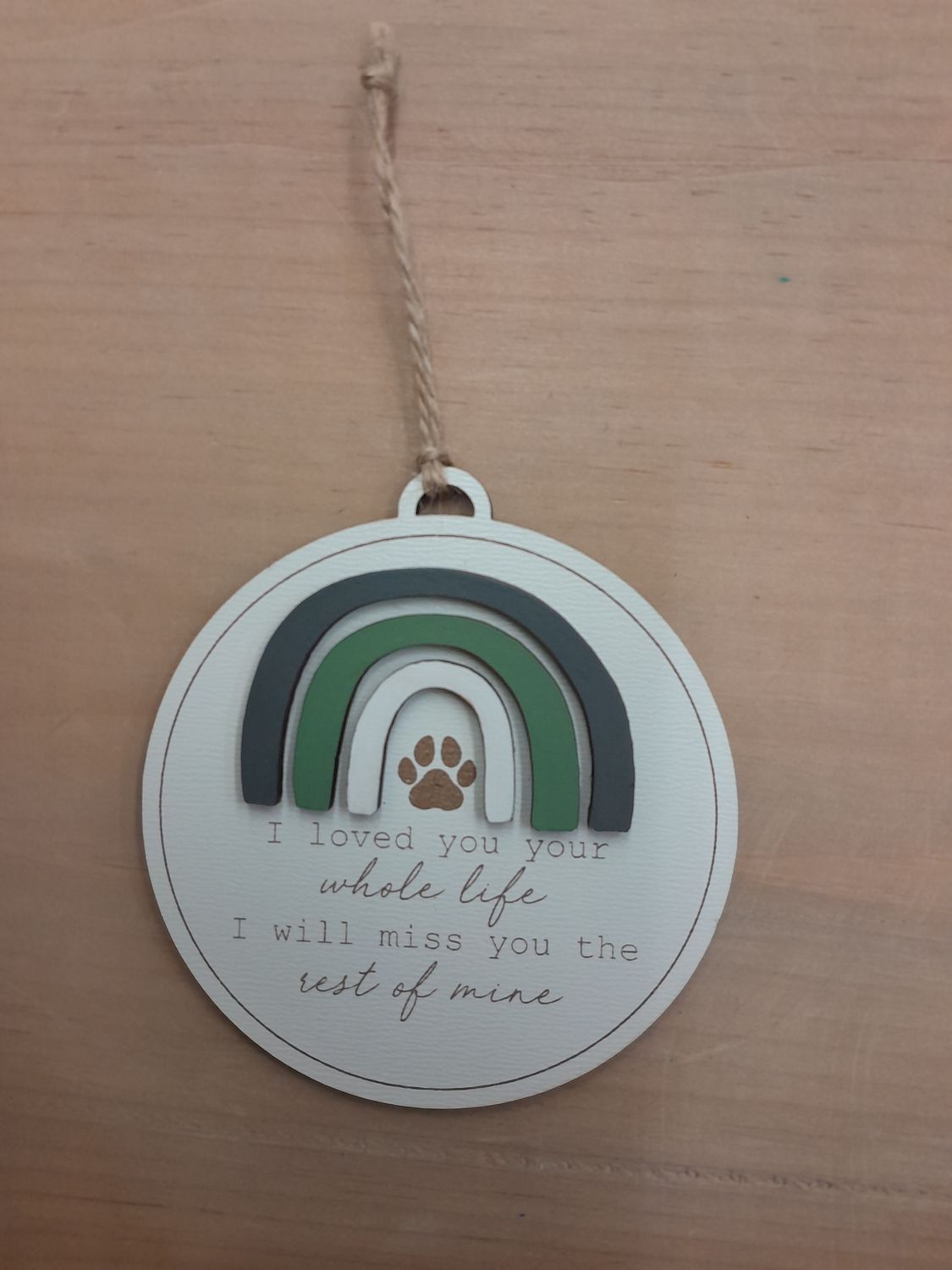 Pawprint Memorial Ornament