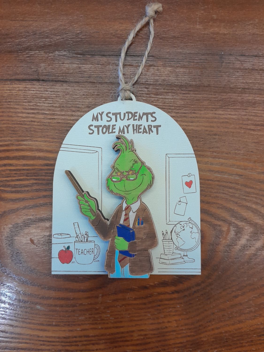 Grinch Teacher Ornament