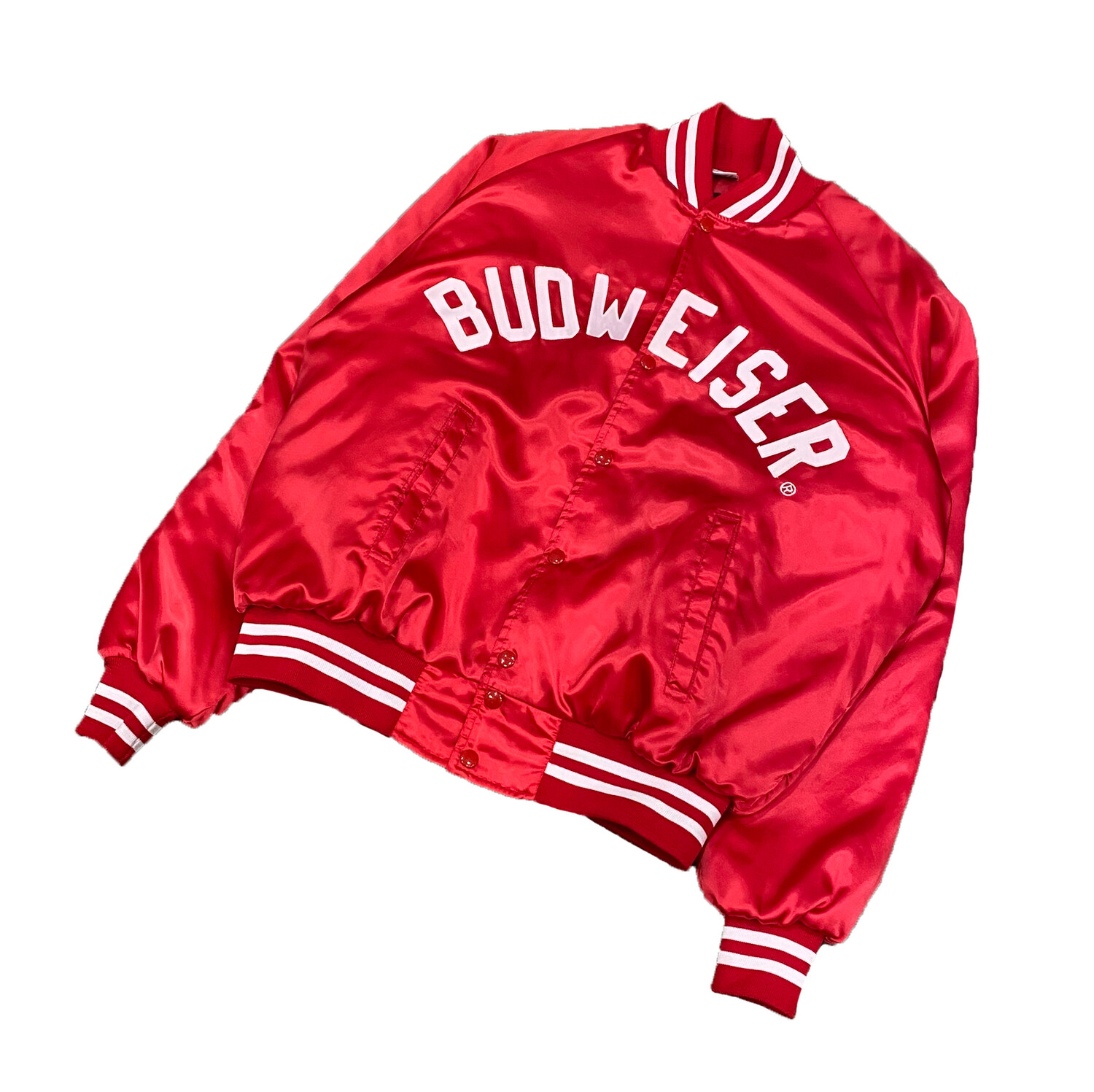 80s Budweiser Satin Bomber Jacket