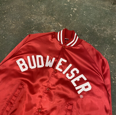 80s Budweiser Satin Bomber Jacket