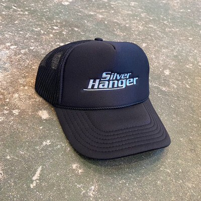 Silver Hanger Embroidered Logo Trucker Hat