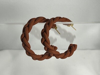 Braided Cinnamon Hoop MD 1 1/2 inch