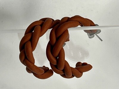 Braided Cinnamon Hoop SM 1 1/4 inch