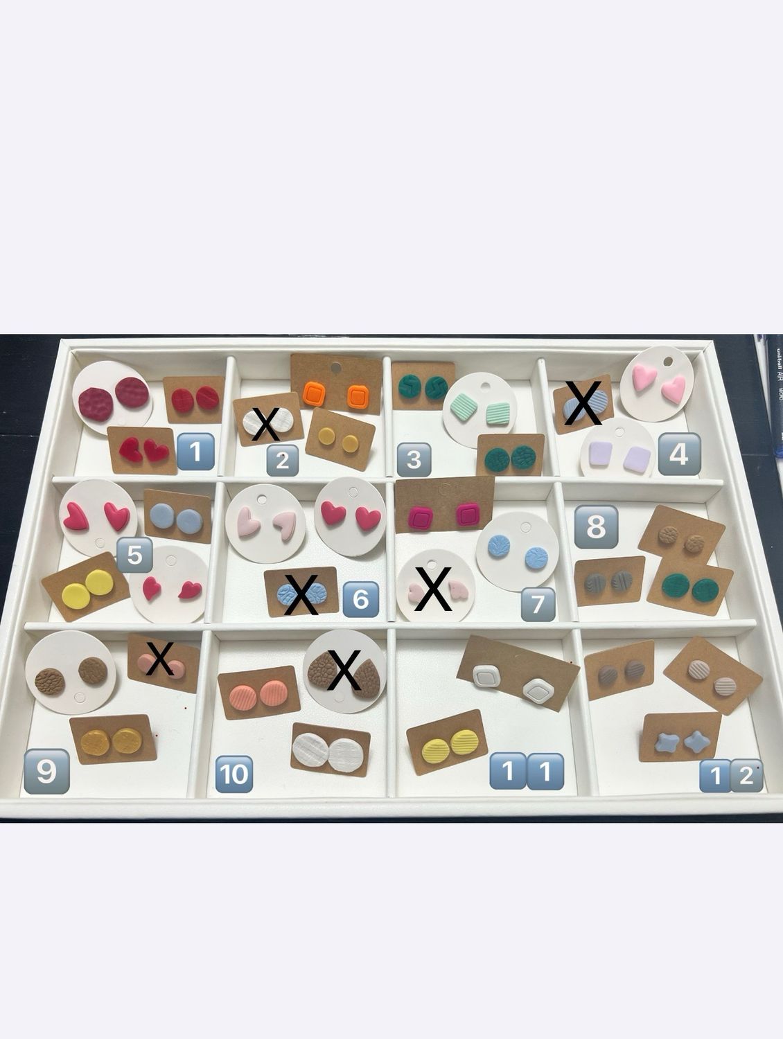 All Studs $11 For 1, $18 For 2, $25 For 3, Please Note Color And Box #