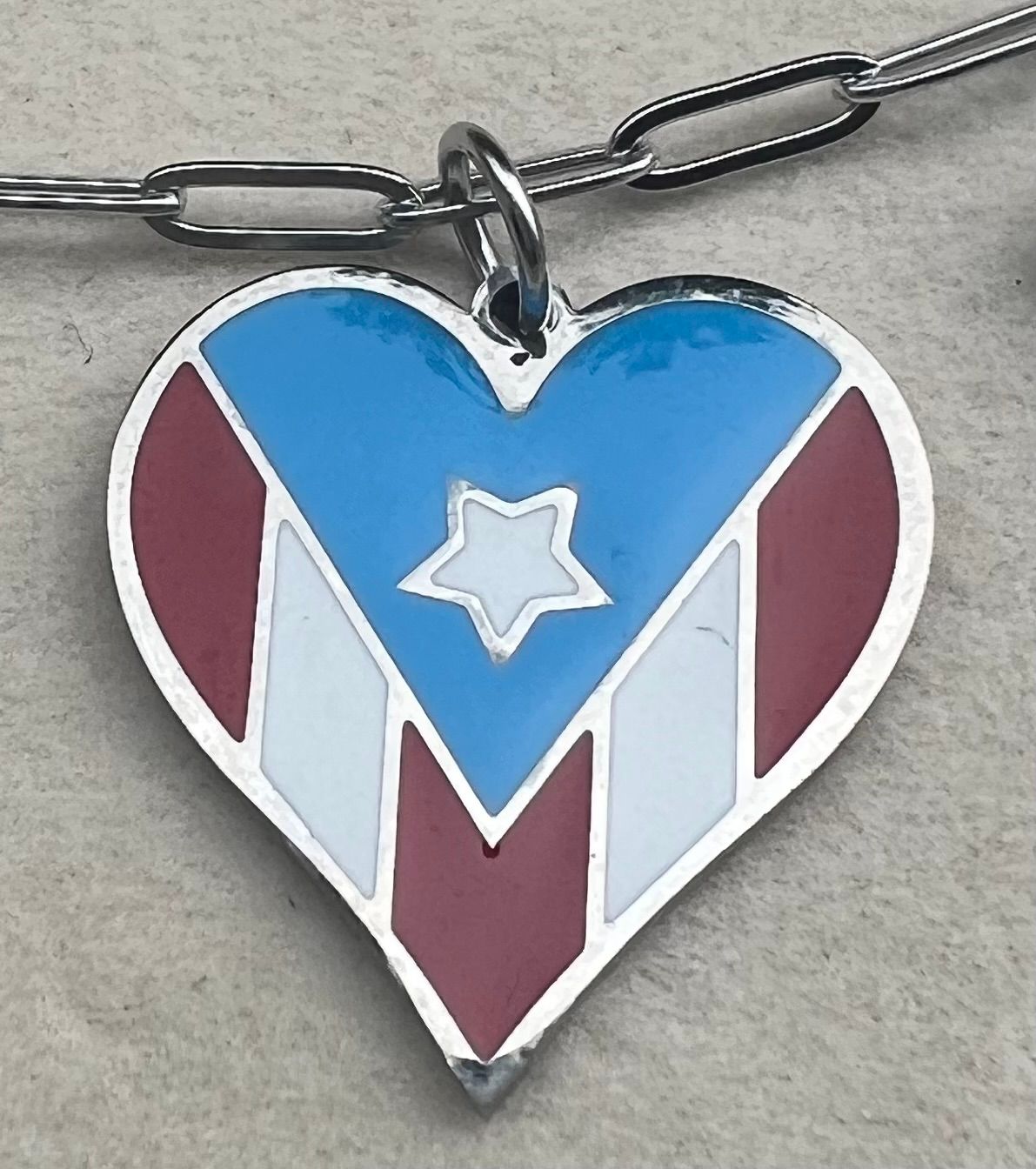 PR Flag Silver Heart
