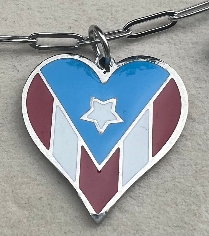 PR Flag Silver Heart