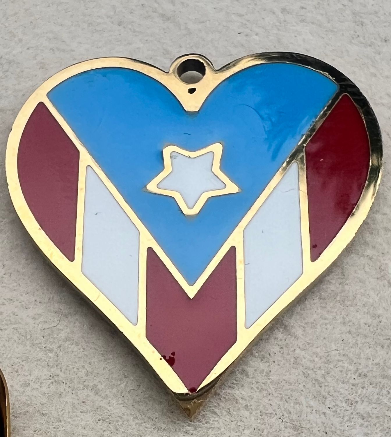 PR Heart Gold Flag