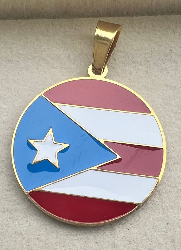 PR Circle Flag Charm